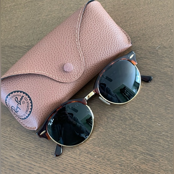 Rayban Custom tortoise shell round frame sunglasses. - Picture 2 of 2